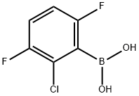 (2-chloro-3,6-difluorophenyl)boronic acid Struktur