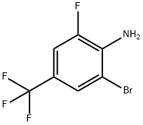 2-Bromo-6-fluoro-4-trifluoromethyl-phenylamine Struktur