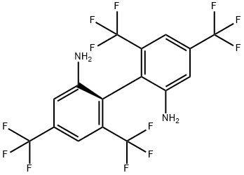 (1R)-4,4',6,6'-tetrakis(trifluoromethyl)-[1,1'-Biphenyl]-2,2'-diamine Struktur