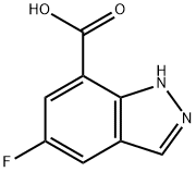 1H-Indazole-7-carboxylic acid, 5-fluoro-
 Struktur