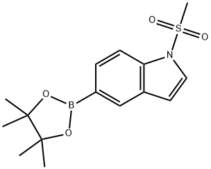 1-Methanesulfonyl-1H-indole-boronic acid pinacol ester Struktur