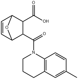 3-(6-methyl-1,2,3,4-tetrahydroquinoline-1-carbonyl)-7-oxabicyclo[2.2.1]hept-5-ene-2-carboxylic acid Struktur