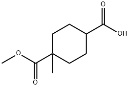 4-(methoxycarbonyl)-4-methylcyclohexanecarboxylic acid Struktur