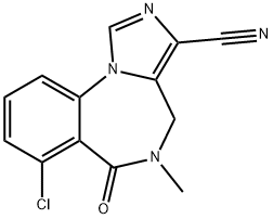 7-chloro-5-methyl-6-oxo-5,6-dihydro-4H-benzo[f]imidazo[1,5-a][1,4]diazepine-3-carbonitrile(WXG00131) Struktur