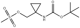 (1-((tert-Butoxycarbonyl)amino)cyclopropyl)methyl methanesulfonate Struktur