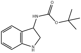 (2,3-Dihydro-1H-indol-3-yl)-carbamic acid tert-butyl ester Struktur