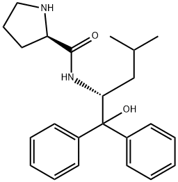 N-[(1R)-1-(Hydroxydiphenylmethyl)-3-methylbutyl]-D-prolinamide Struktur