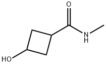 3-Hydroxy-cyclobutanecarboxylic acid methylamide Struktur