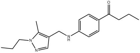 1-(4-(((5-Methyl-1-propyl-1H-pyrazol-4-yl)methyl)amino)phenyl)butan-1-one Struktur