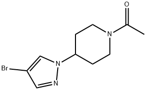 1-(4-(4-bromo-1H-pyrazol-1-yl)piperidin-1-yl)ethanone Struktur