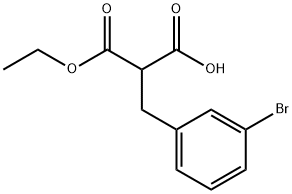 2-(3-bromobenzyl)-3-ethoxy-3-oxopropanoic acid Struktur