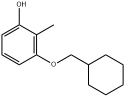 3-(Cyclohexylmethoxy)-2-methylphenol Struktur