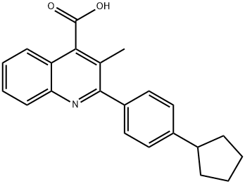 2-(4-Cyclopentylphenyl)-3-methylquinoline-4-carboxylic acid Struktur