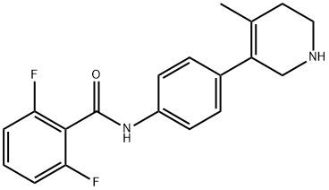 2,6-Difluoro-N-(4-(4-methyl-1,2,5,6-tetrahydropyridin-3-yl)phenyl)benzamide Struktur