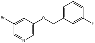 3-bromo-5-[(3-fluorophenyl)methoxy]pyridine Struktur