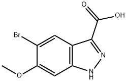 5-Bromo-6-methoxy-1H-indazole-3-carboxylic acid Struktur