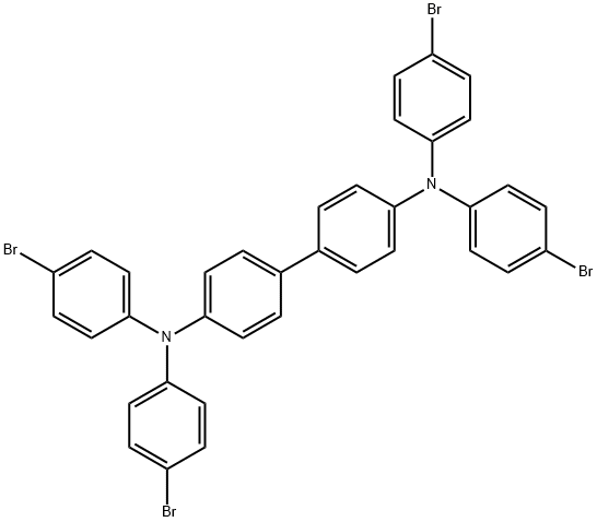 N4,N4,N4',N4'-tetrakis(4-bromophenyl)-[1,1'-biphenyl]-4,4'-diamine Struktur