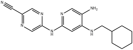 5-((5-Amino-4-((cyclohexylmethyl)amino)pyridin-2-yl)amino)pyrazine-2-carbonitrile Struktur