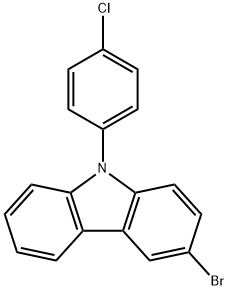 3-Bromo-9-(4-chloro-phenyl)-9H-carbazole Struktur