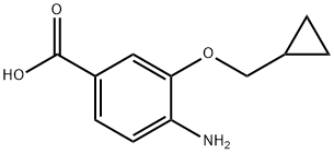 4-Amino-3-(cyclopropylmethoxy)benzoic acid Struktur