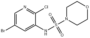 N-(5-bromo-2-chloropyridin-3-yl)morpholine-4-sulfonamide Struktur