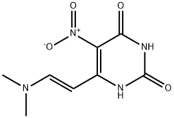 (E)-6-(2-(dimethylamino)vinyl)-5-nityopyrimidine-2,4-diol Struktur