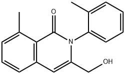 3-(hydroxymethyl)-8-methyl-2-(o-tolyl)isoquinolin-1(2H)-one Struktur