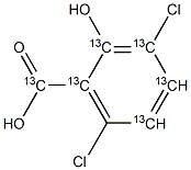 3,6-Dichloro-2-hydroxybenzoic-[13C6] Acid Struktur