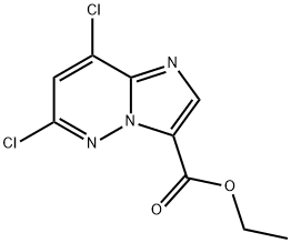 ethyl 6,8-dichloroimidazo[1,2-b]pyridazine-3-carboxylate Struktur