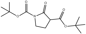 1,3-Di-Tert-Butyl 2-Oxopyrrolidine-1,3-Dicarboxylate Struktur