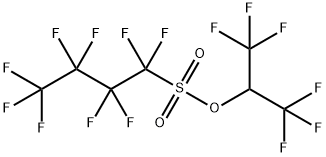 1,1,2,2,3,3,4,4,4-Nonafluoro-butane-1-sulfonic acid 2,2,2-trifluoro-1-trifluoromethyl-ethyl ester Struktur