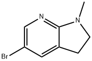 5-Bromo-1-methyl-2,3-dihydro-1H-pyrrolo[2,3-b]pyridine Struktur