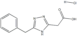 (5-Benzyl-4H-[1,2,4]triazol-3-yl)-acetic acid hydrochloride Struktur