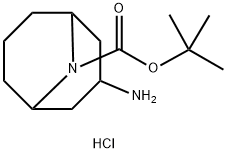 3-Amino-9-aza-bicyclo[3.3.1]nonane-9-carboxylic acid tert-butyl ester hydrochloride Struktur