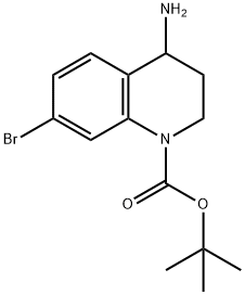 4-Amino-1-Boc-7-bromo-3,4-dihydro-2H-quinoline Struktur