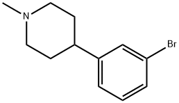 4-(3-Bromo-phenyl)-1-methyl-piperidine Struktur