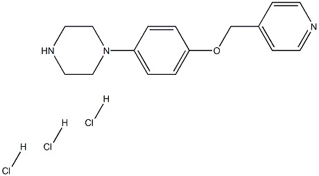 1-[4-(Pyridin-4-ylmethoxy)-phenyl]-piperazine trihydrochloride Struktur