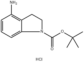 4-Amino-2,3-dihydro-indole-1-carboxylic acid tert-butyl ester hydrochloride Struktur