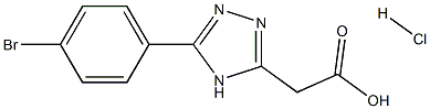 [5-(4-Bromo-phenyl)-4H-[1,2,4]triazol-3-yl]-acetic acid hydrochloride Struktur