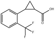 2-(2-Trifluoromethyl-phenyl)-cyclopropanecarboxylic acid Struktur