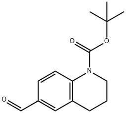 6-Formyl-3,4-dihydro-2H-quinoline-1-carboxylic acid tert-butyl ester Struktur