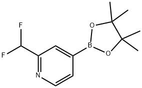 2-(Difluoromethyl)-4-(4,4,5,5-tetramethyl-1,3,2-dioxaborolan-2-yl)pyridine Struktur