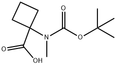 1-[Boc-(methyl)amino]cyclobutanecarboxylic acid Struktur