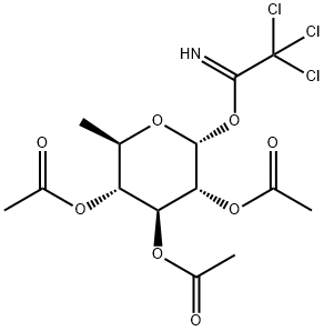 6-Deoxy-alpha-D-glucopyranose 2,3,4-triacetate 1-(2,2,2-trichloroethanimidate) Struktur