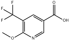 6-Methoxy-5-(trifluoromethyl)nicotinic acid Struktur