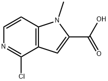 1H-Pyrrolo[3,2-c]pyridine-2-carboxylic acid, 4-chloro-1-methyl- Struktur