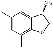 (3S)-5,7-DIMETHYL-2,3-DIHYDRO-1-BENZOFURAN-3-AMINE Struktur