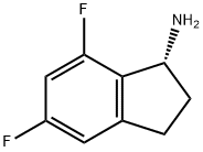 (1R)-5,7-DIFLUORO-2,3-DIHYDRO-1H-INDEN-1-AMINE Struktur