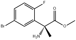 (R)-methyl 2-amino-2-(5-bromo-2-fluorophenyl)propanoate Struktur