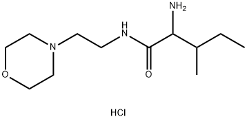 2-Amino-3-methyl-N-[2-(4-morpholinyl)ethyl]-pentanamide dihydrochloride Struktur